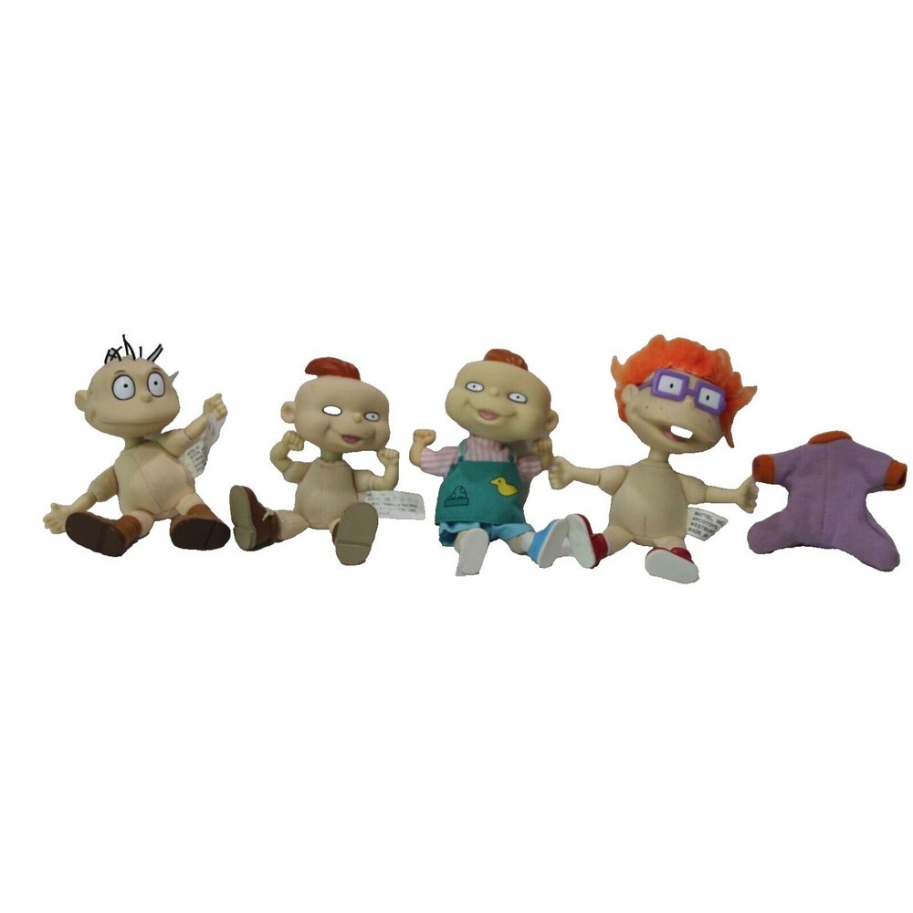 Nickelodeon Rugrats Mattel Phil Lil Tommy Chuckie Blue One Piece Toy Figures Vtg